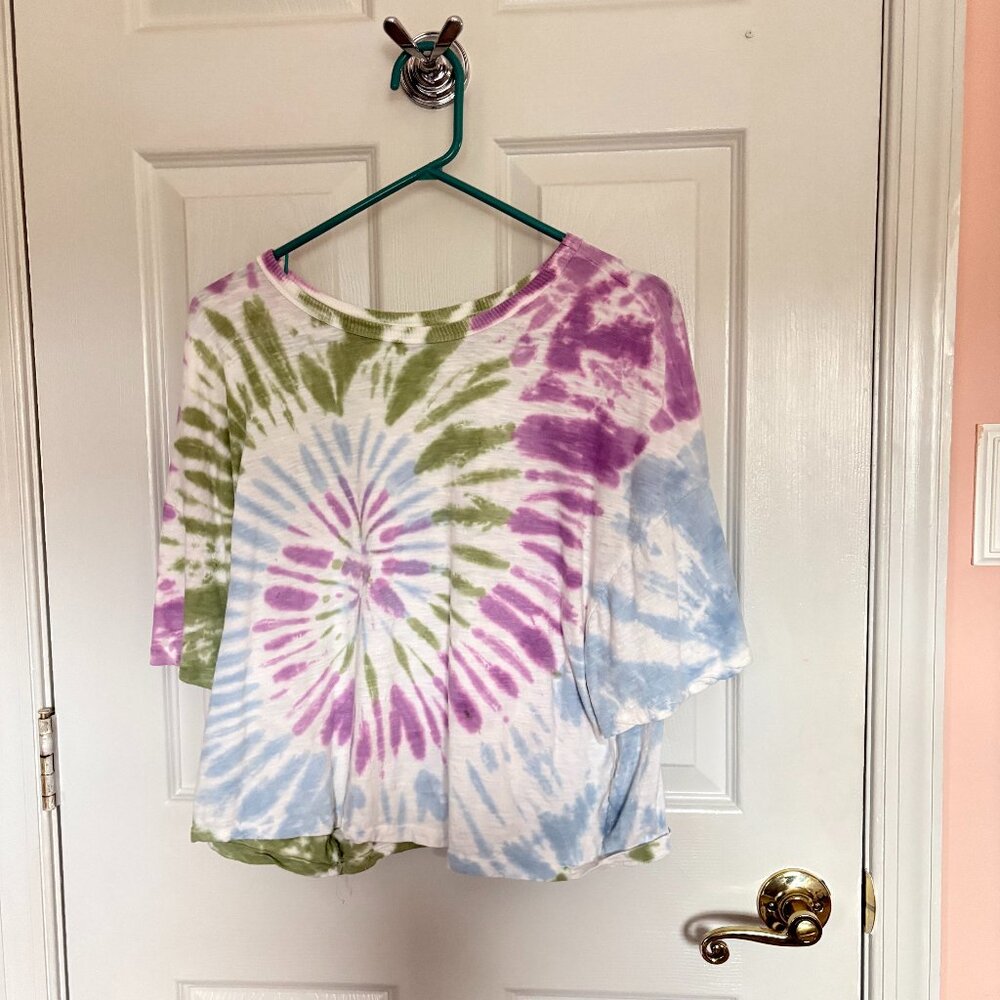 🌈 SO Tie-Dye Cropped Tee | Size XXL